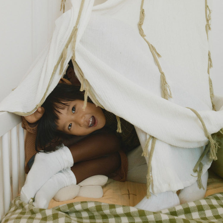 Lorena Canals. Canopy Crepe Swan Ivory 245x50 cm