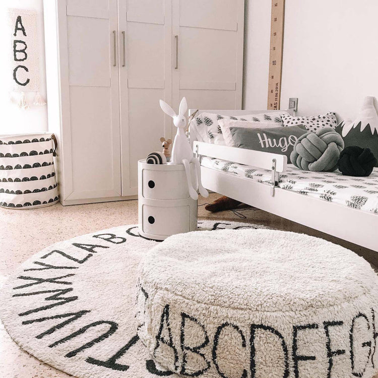 Lorena Canals. Πουφ ABC Natural/Black