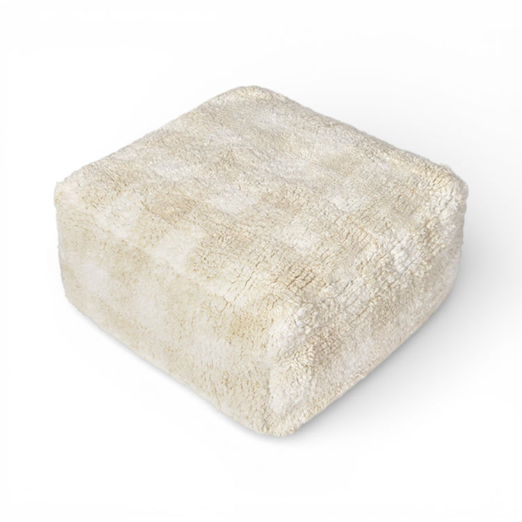 Lorena Canals. Pouf Vichy Ivory 40x40xH20 cm
