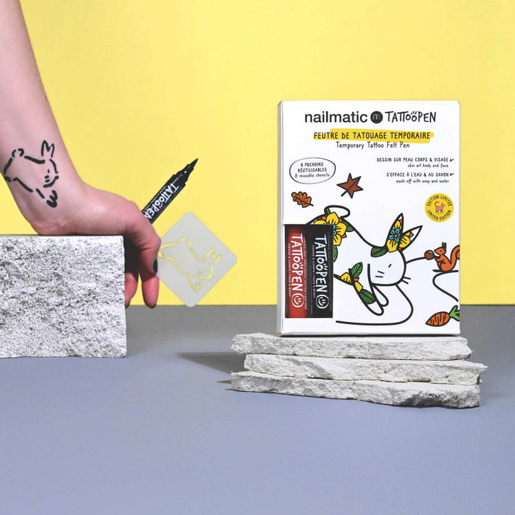 NAILMATIC. Tattoopen duo set The Rabbit by Ami Imaginaire