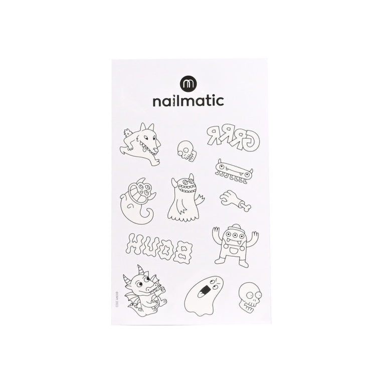 NAILMATIC. Temporary coloring tattoos - Monsters