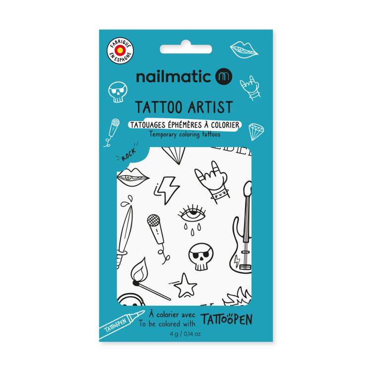 NAILMATIC. Temporary coloring tattoos - Rock