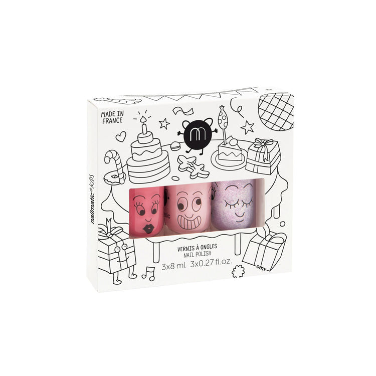 NAILMATIC. Σετ 3 βερνίκια νυχιών Party (Cookie-Bella-Elliot)