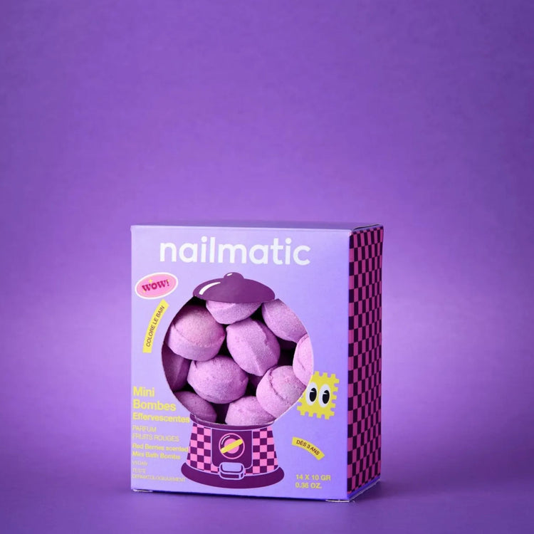 NAILMATIC. Σετ με 14 mini bath bombs Berry Bloom