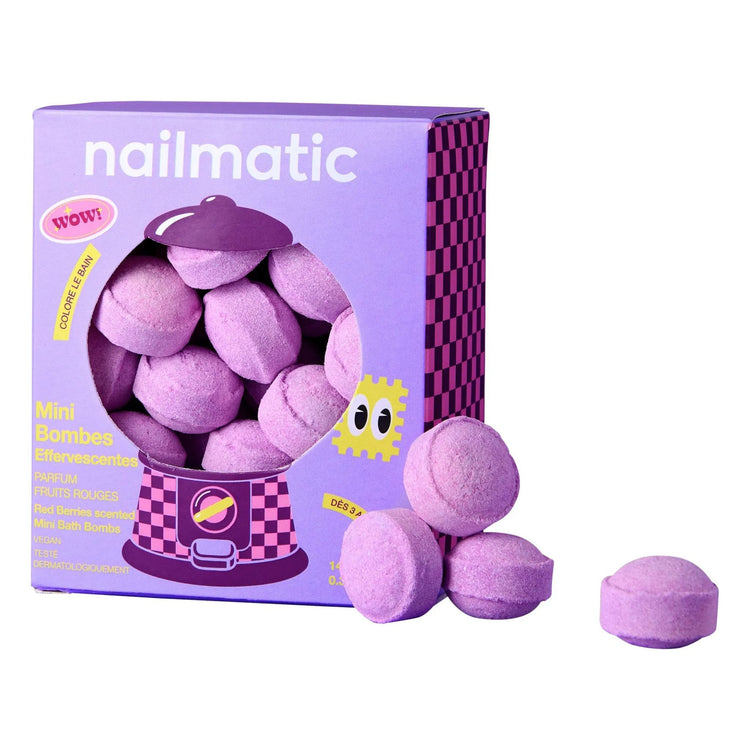 NAILMATIC. Σετ με 14 mini bath bombs Berry Bloom