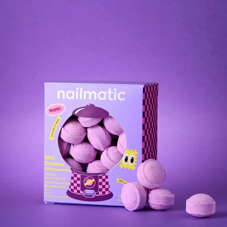 NAILMATIC. Σετ με 14 mini bath bombs Berry Bloom
