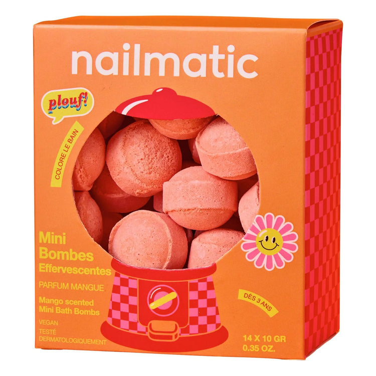 NAILMATIC. Sweet Mango mini effervescent bath beads - Set of 14