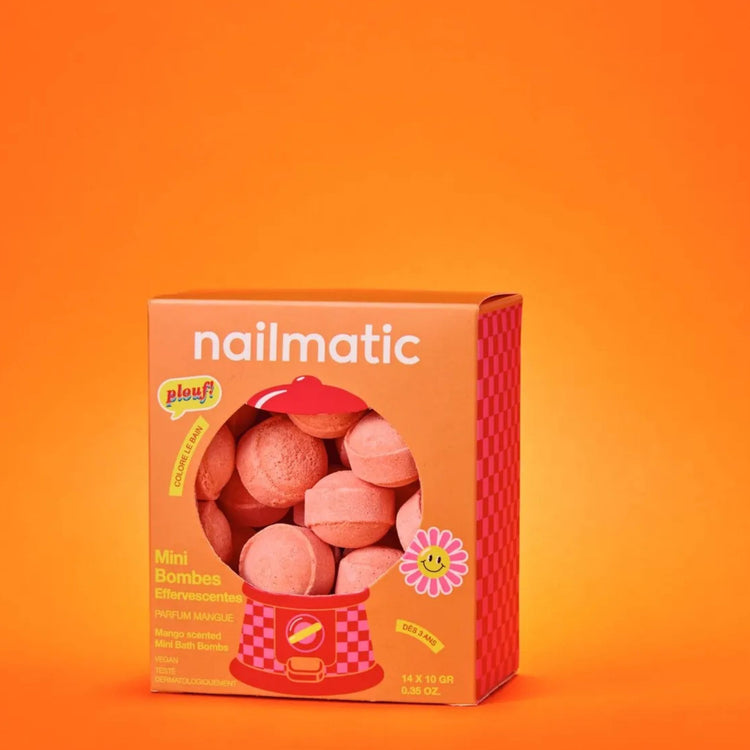 NAILMATIC. Sweet Mango mini effervescent bath beads - Set of 14