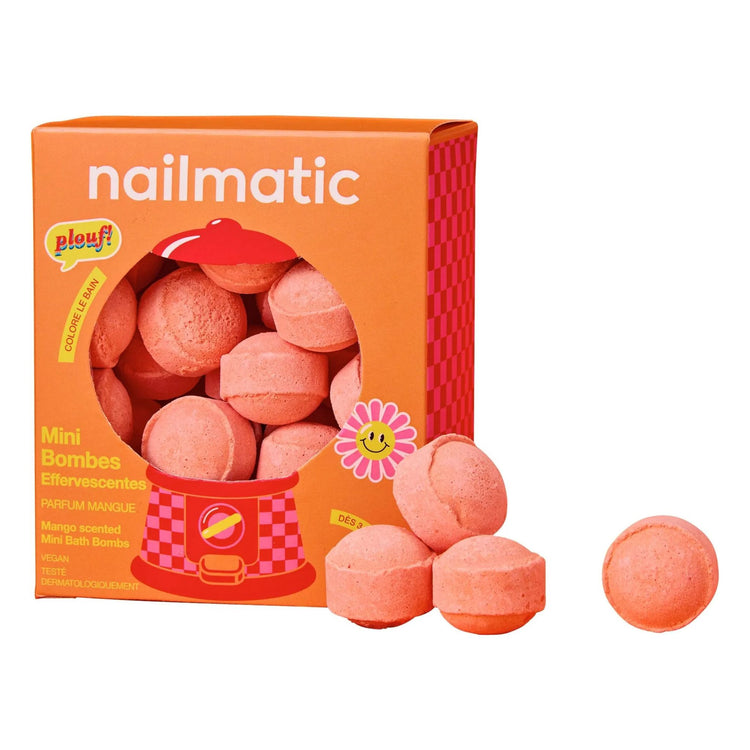 NAILMATIC. Sweet Mango mini effervescent bath beads - Set of 14