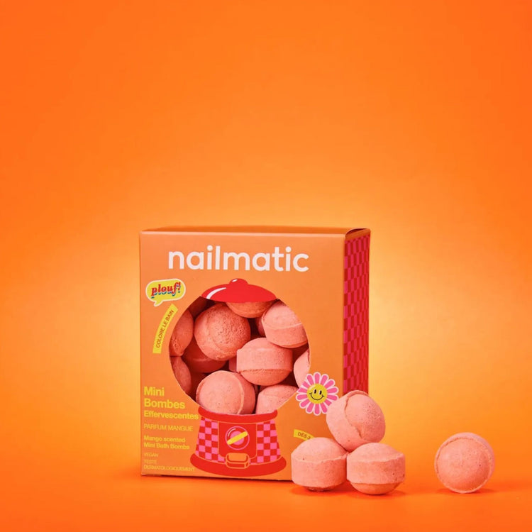 NAILMATIC. Sweet Mango mini effervescent bath beads - Set of 14
