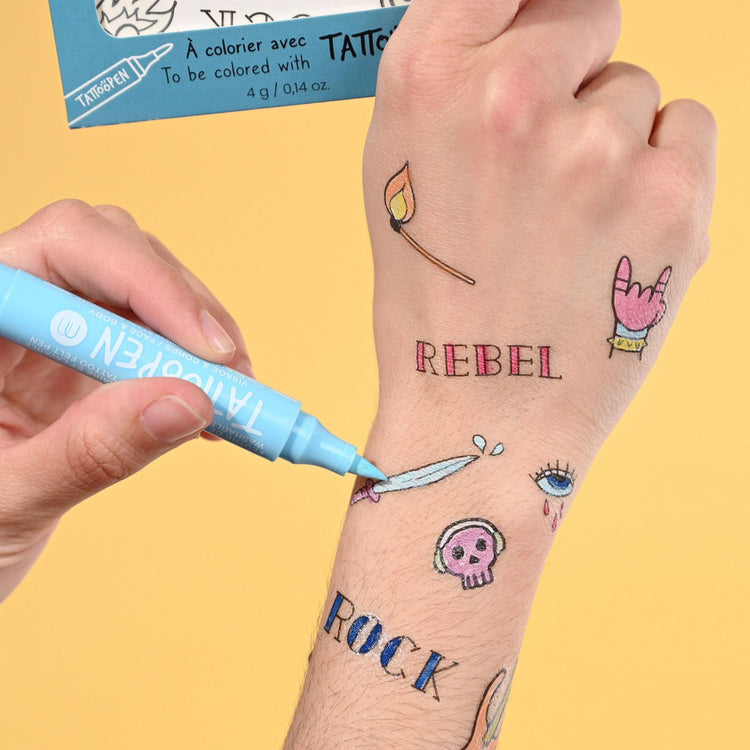 NAILMATIC. Μαρκαδόρος δέρματος Tattoopen (γαλάζιο)