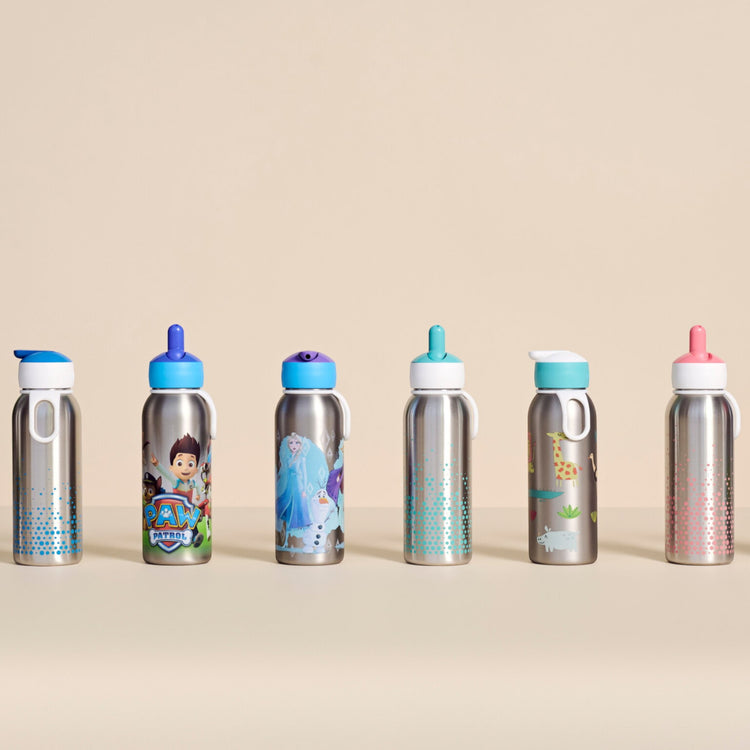 LITTLE DUTCH. Ανοξείδωτο μπουκάλι - θερμός flip-up campus 350 ml - Forest Friends
