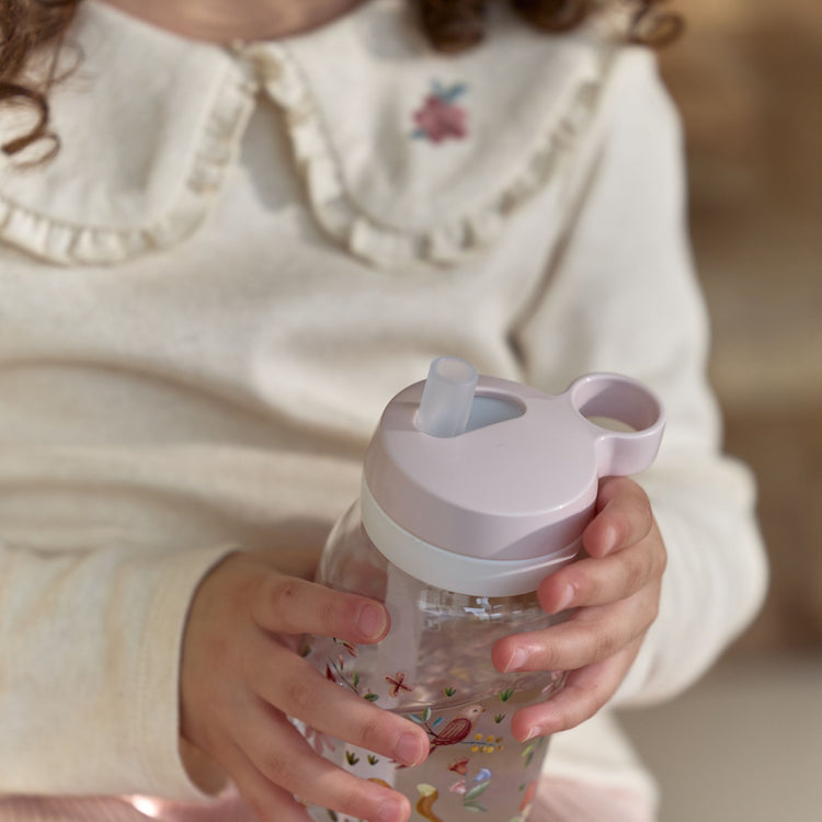 LITTLE DUTCH. Drinking bottle with straw Campus 450 ml - Fairy Wonders