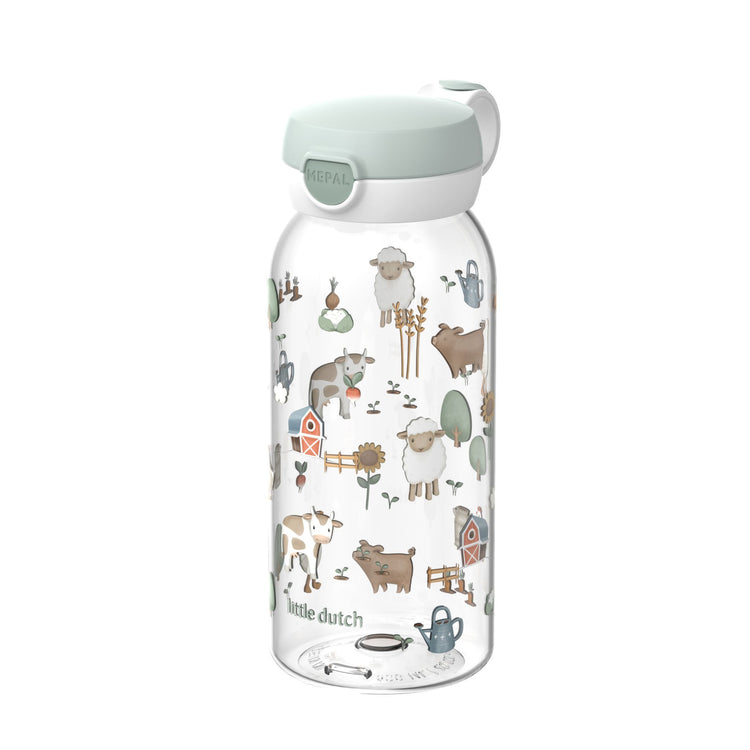 LITTLE DUTCH. Drinking bottle with flip cap Campus 600 ml - Little Farm