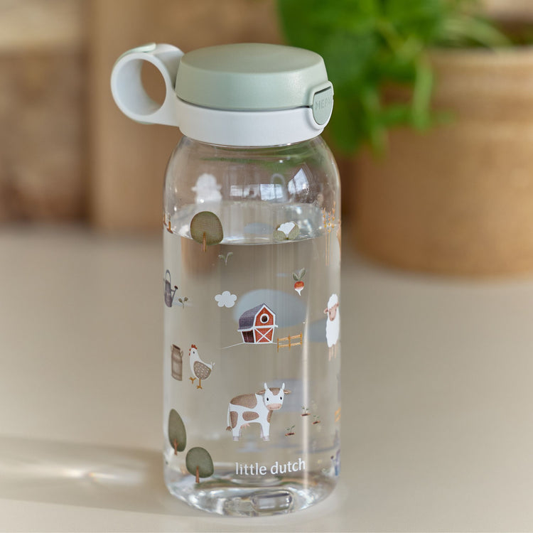 LITTLE DUTCH. Drinking bottle with flip cap Campus 600 ml - Little Farm
