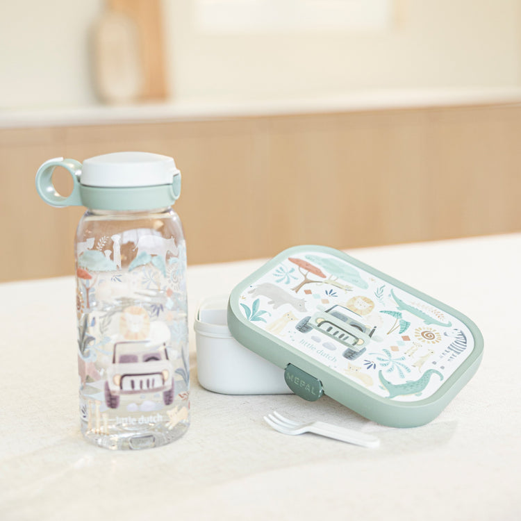 LITTLE DUTCH. Μπουκάλι με pop-up στόμιο 600 ml - Safari Friends