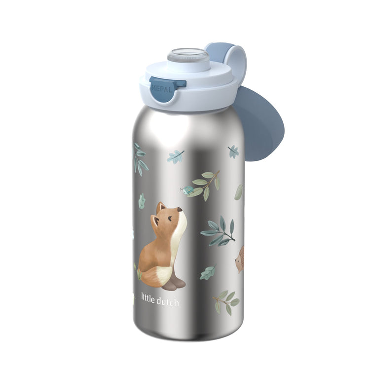 LITTLE DUTCH. Insulated bottle with flip cap Campus 500 ml - Forest Friends
