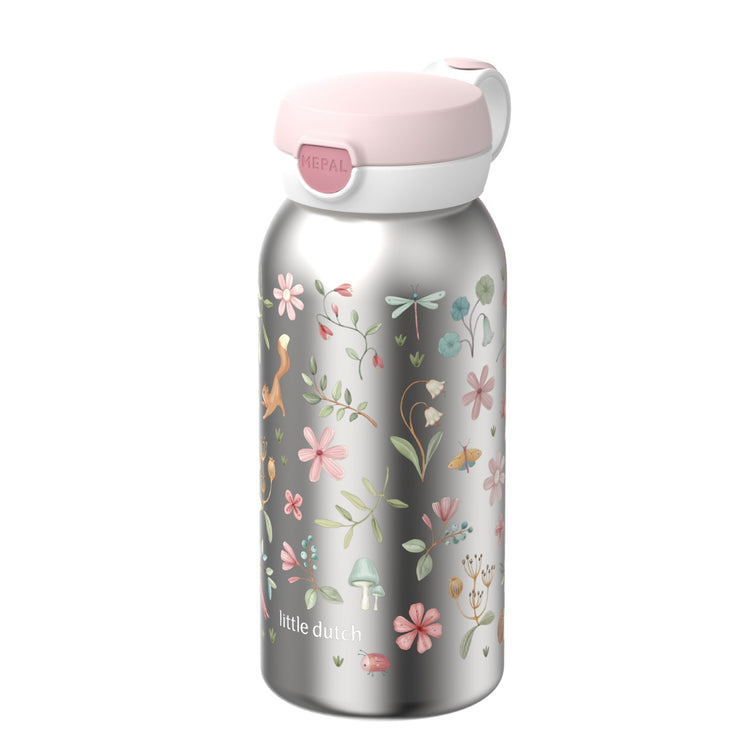 LITTLE DUTCH. Stainless steel bottle + flip cap Campus 600 ml - Fairy Wonders