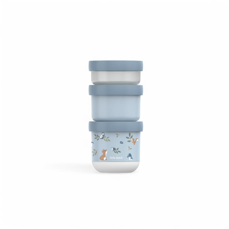 LITTLE DUTCH. Snackbox stack Mio 3 pieces - Forest Friends