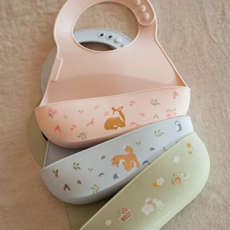 LITTLE DUTCH. Σαλιάρα σιλικόνης Mio Fairy Garden