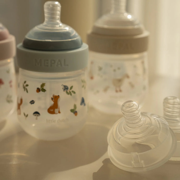 LITTLE DUTCH. Starter set baby bottles Mio 4 pieces - Forest Friends