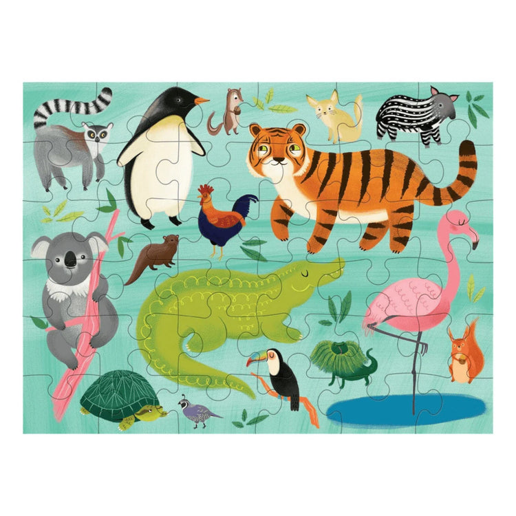MUDPUPPY. 36 pcs Puzzle To Go Animals of the World