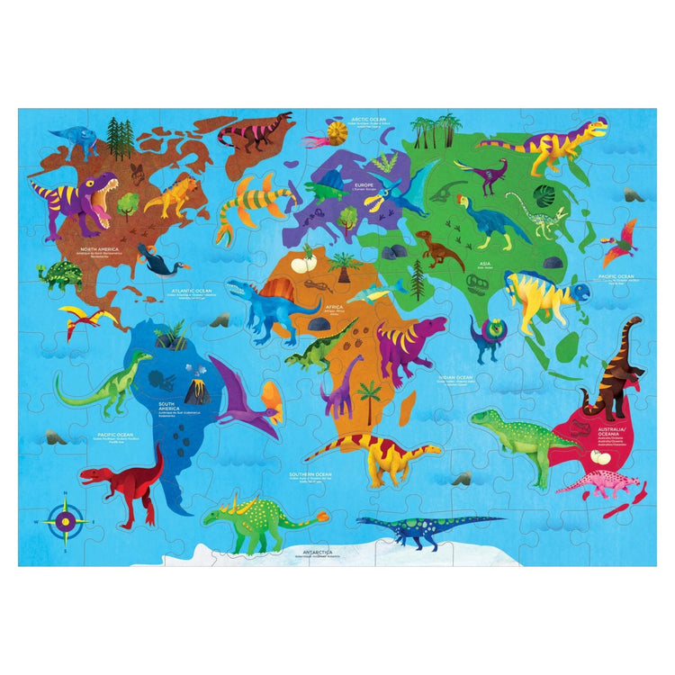 MUDPUPPY. Dinosaur World 80 Piece Geography Puzzle