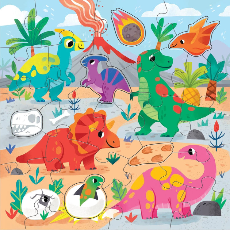 MUDPUPPY. Dinosaur Park 25 Piece Floor Puzzle with Shaped Pieces