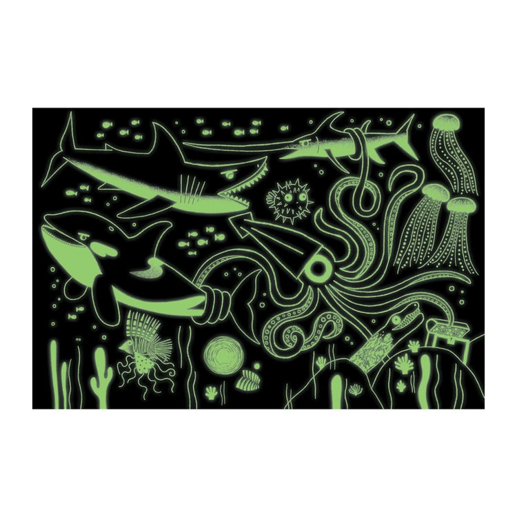 MUDPUPPY. Ocean Predators 100 Piece Glow in the Dark Puzzle