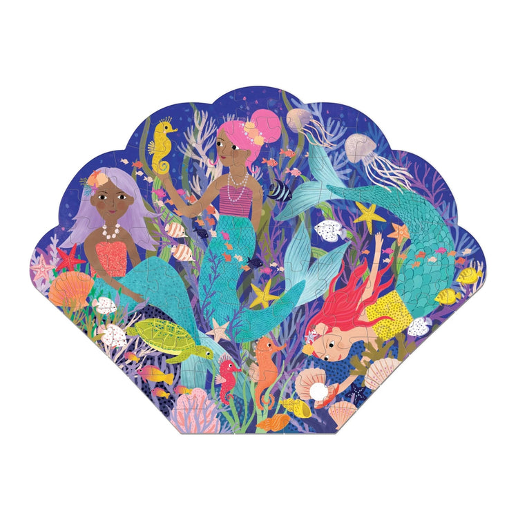 MUDPUPPY. Mermaid Cove 75 Piece Shaped Scene puzzle