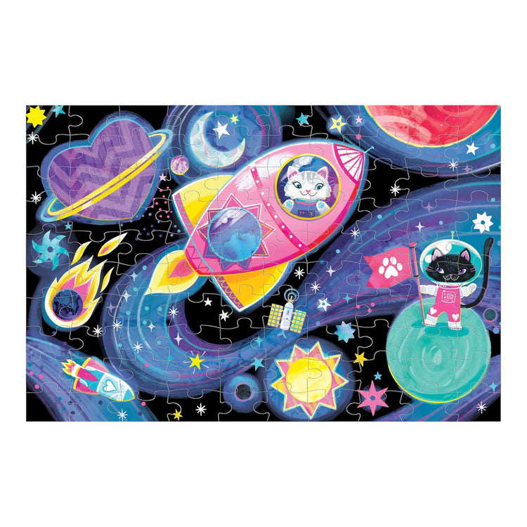 MUDPUPPY. Cosmic Dreams 100 Piece Glow in the Dark Puzzle