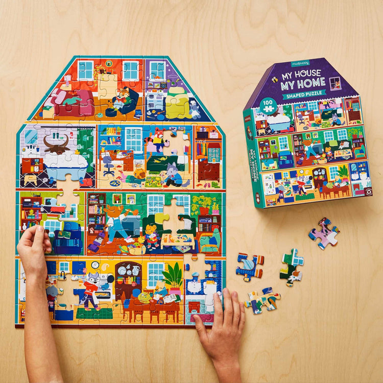 MUDPUPPY. My House, My Home 100 Piece House-Shaped Puzzle