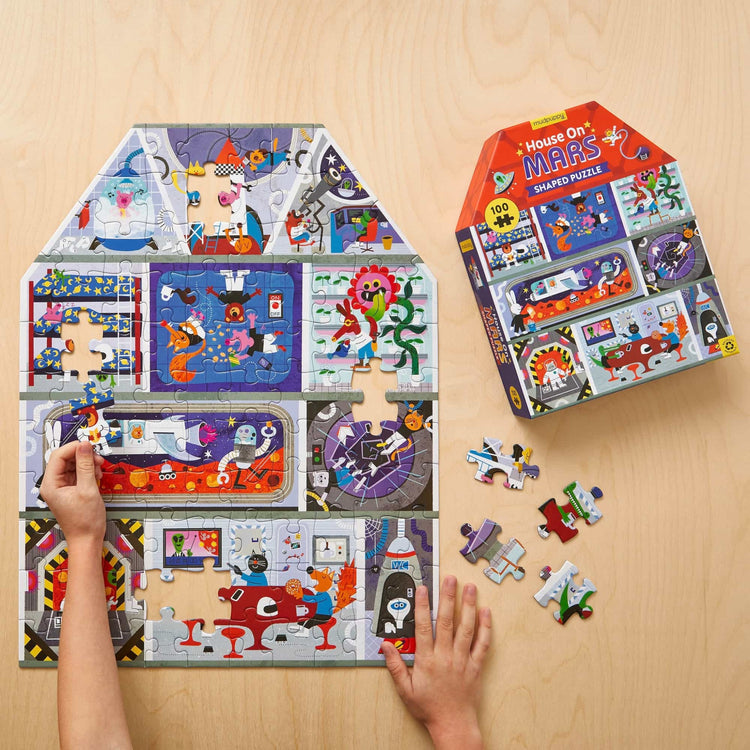 MUDPUPPY. House on Mars 100 Piece House-Shaped Puzzle