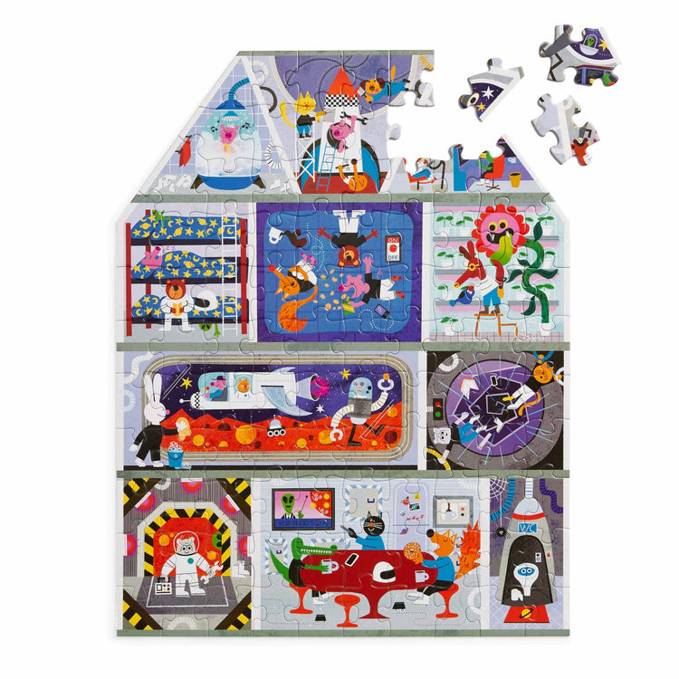 MUDPUPPY. House on Mars 100 Piece House-Shaped Puzzle