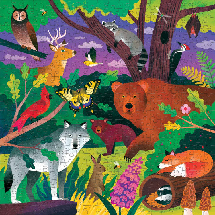 MUDPUPPY. Forest Illuminated 500 Piece Glow in the Dark Puzzle