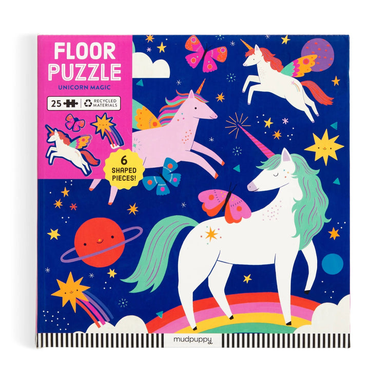 MUDPUPPY. Unicorn Magic 25 Piece Floor Puzzle with Shaped Pieces