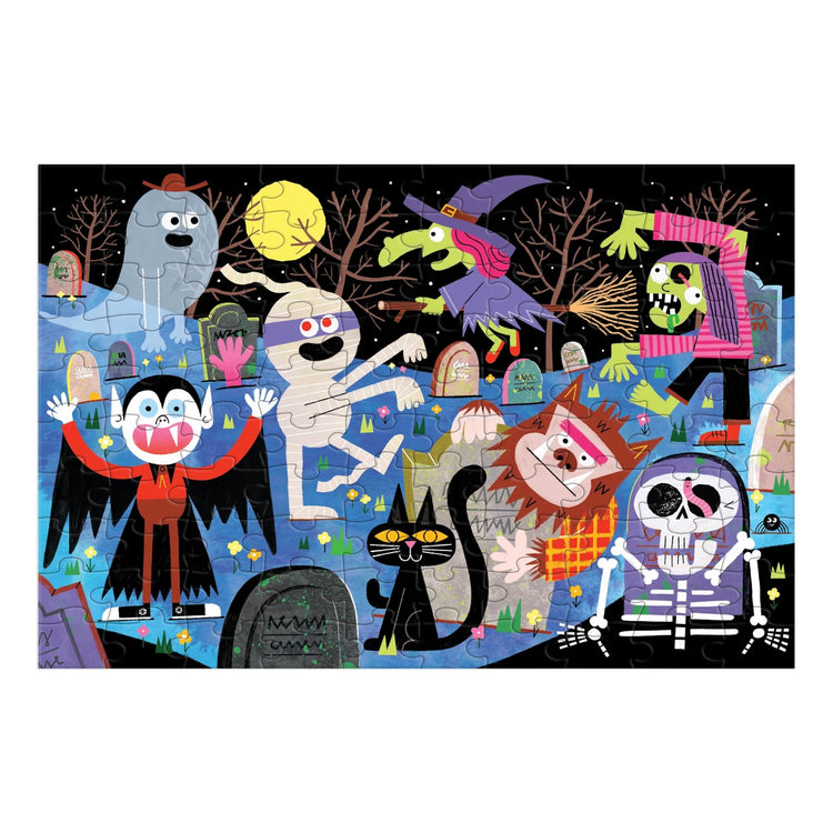 MUDPUPPY. Haunted Graveyard 100 Piece Glow in the Dark Puzzle