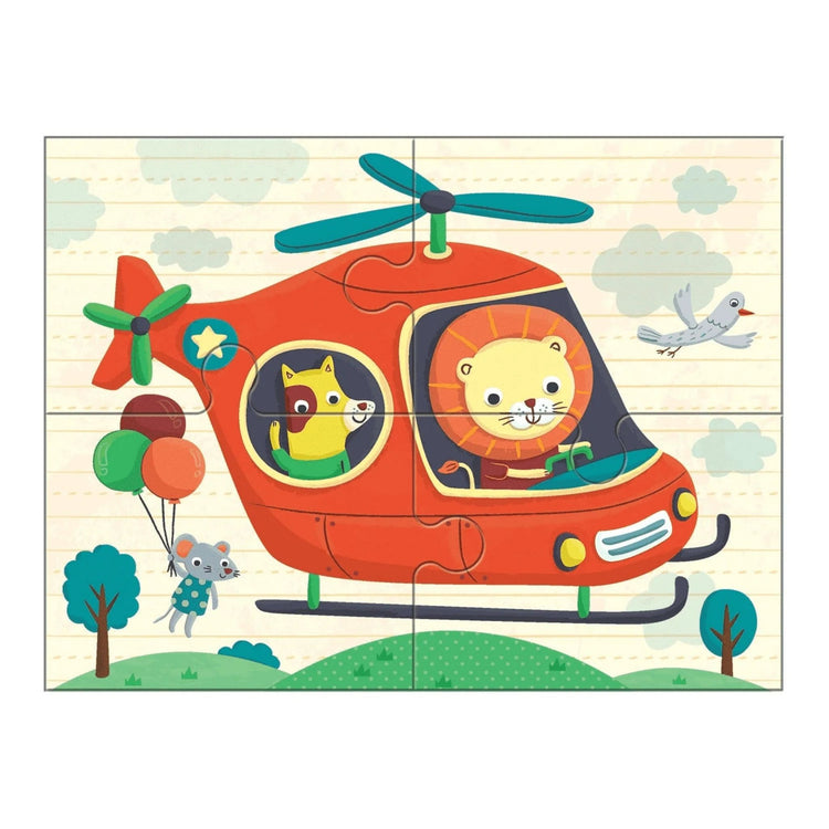 MUDPUPPY. Transportation 4-in-a-box puzzle set