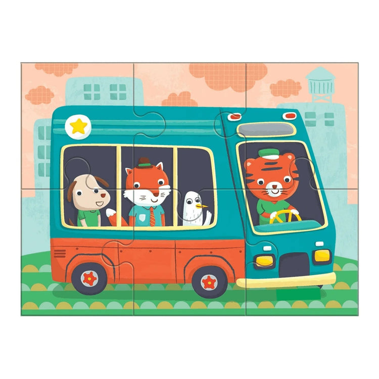 MUDPUPPY. Transportation 4-in-a-box puzzle set