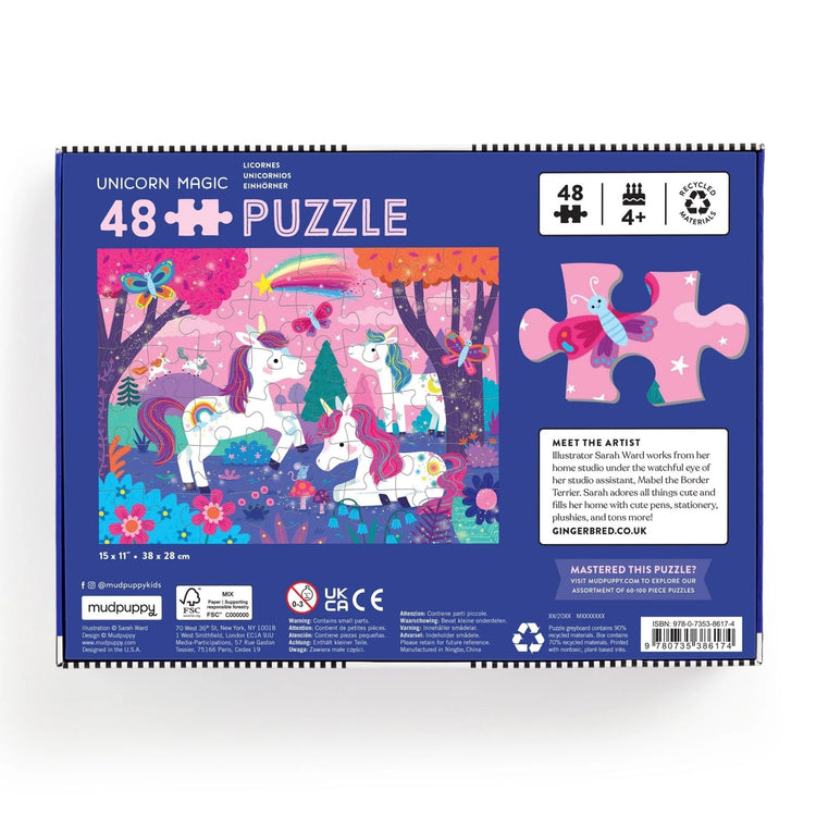 MUDPUPPY. Unicorn Magic 48 Piece Puzzle