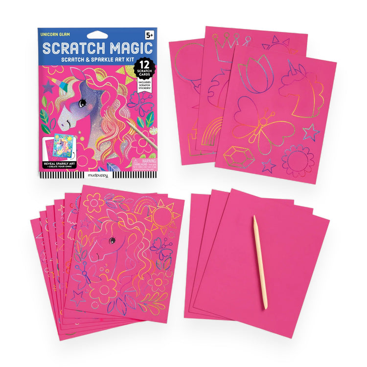 MUDPUPPY. Unicorn Glam Scratch Magic