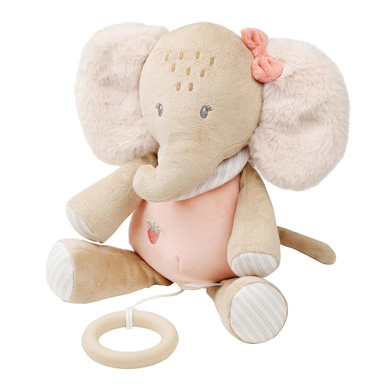 FLO, ERNEST & OLI. Musical Cuddly Elephant Oli (pink)