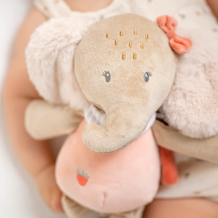 FLO, ERNEST & OLI. Musical Cuddly Elephant Oli (pink)