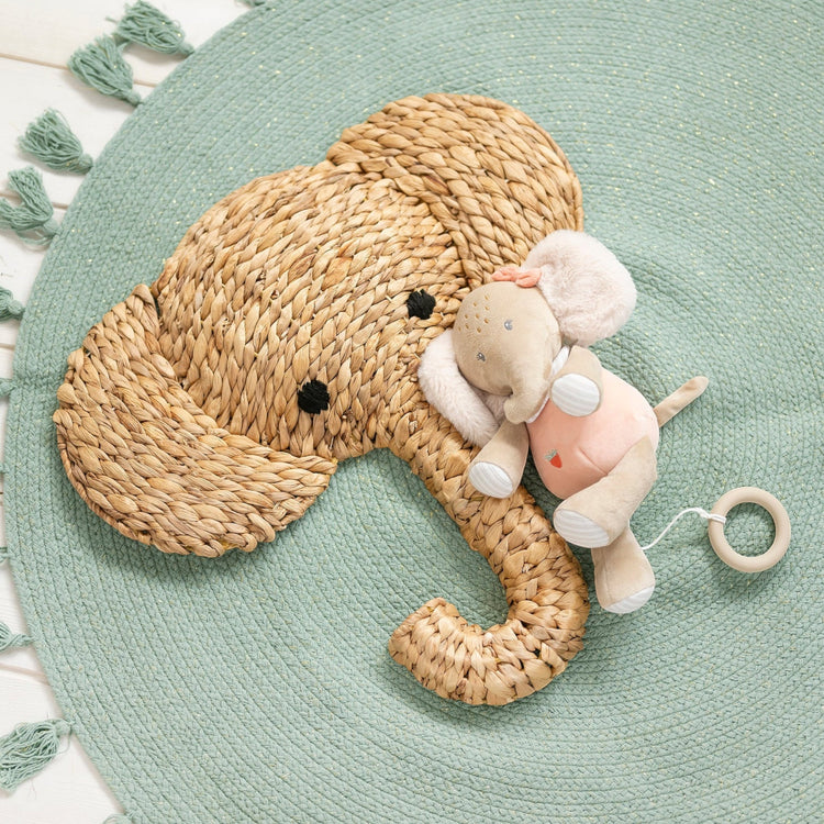 FLO, ERNEST & OLI. Musical Cuddly Elephant Oli (pink)