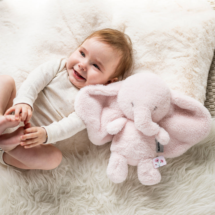 FANFAN. Soft Baby Plush Elephant (pink)