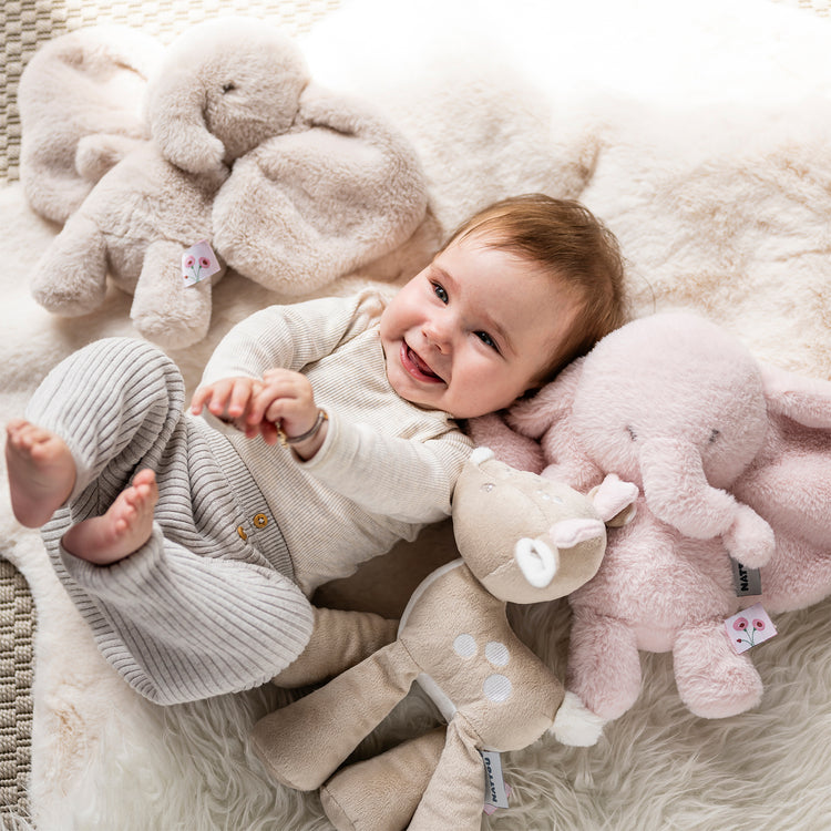 FANFAN. Soft Baby Plush Elephant (pink)