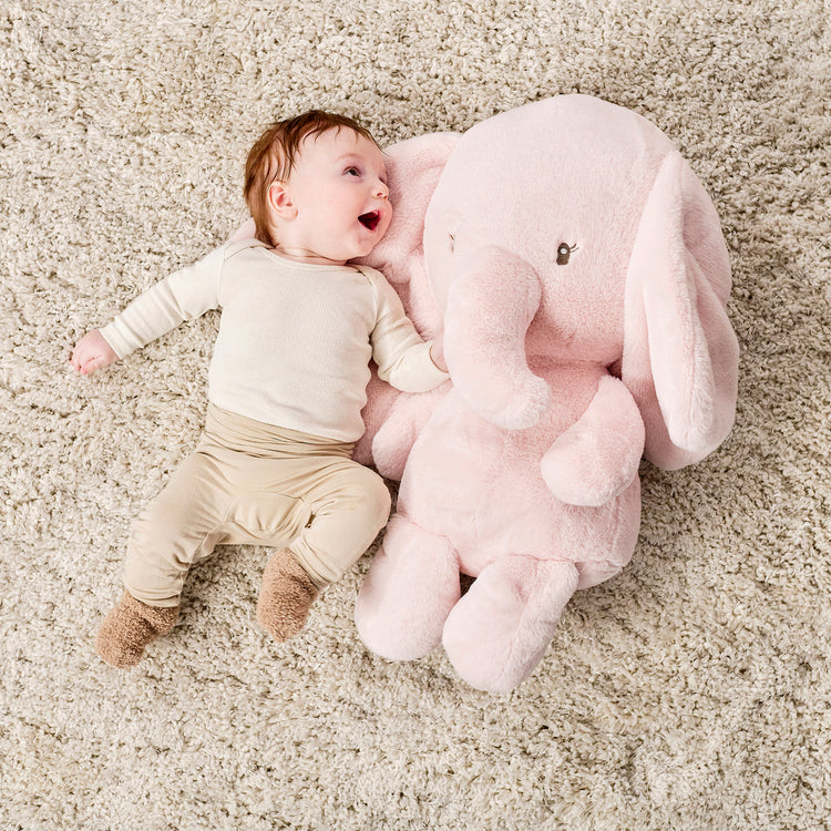 FANFAN. Maxi Soft Baby Plush Elephant (pink)