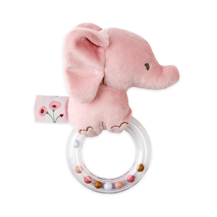 FANFAN. Rattle Elephant with teething ring (pink)