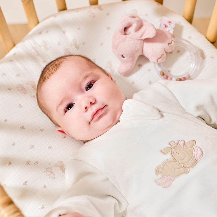 FANFAN. Rattle Elephant with teething ring (pink)