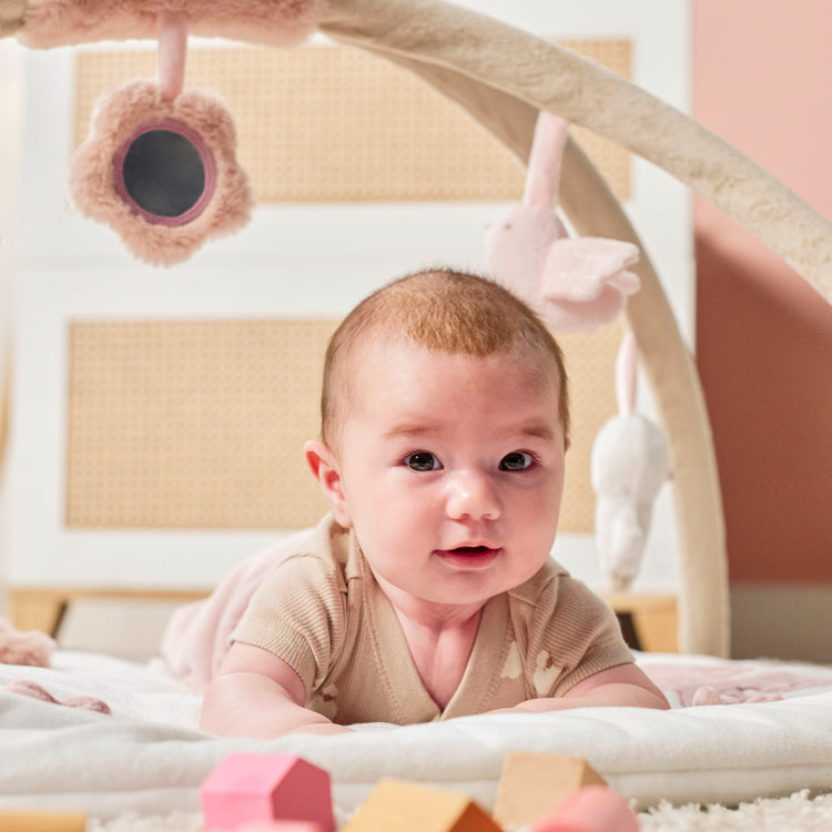 FANFAN. Βρεφικό στρωματάκι δραστηριοτήτων με γυμναστήριο - ορθογώνιο (λευκό)